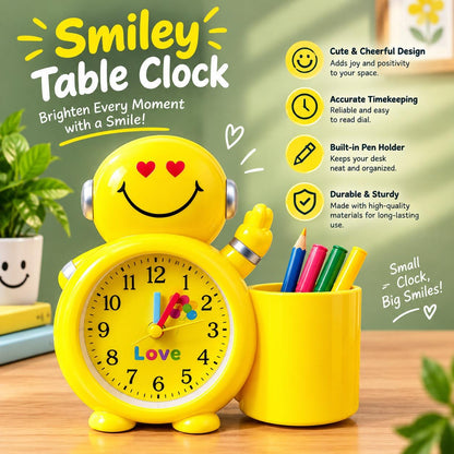 Cute Yellow Love Alarm Clock with Attached Mug M-637