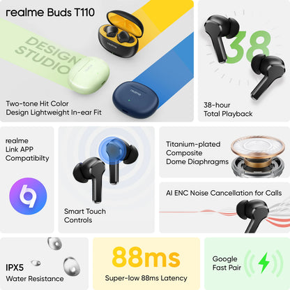 realme Buds T110 True Wireless Earbuds Z53