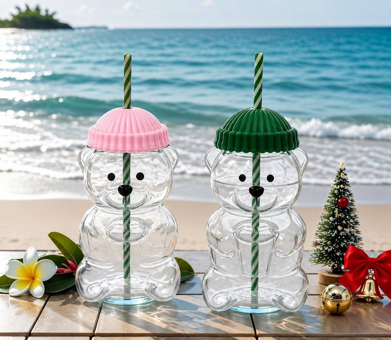 Cute Reusable Glass Tumbler with Lid and Straw for Coffee G847