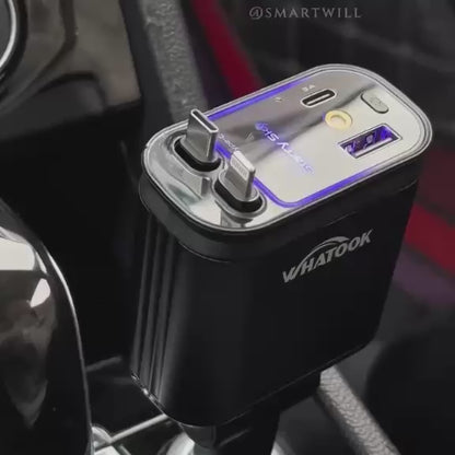 4 in 1 Car Charger 66W Dual USB Port TR757