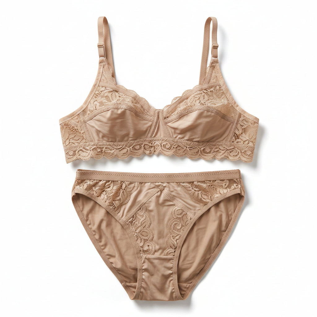 Women's Premium Floral Lace Lingerie Set (Size-80) L9903